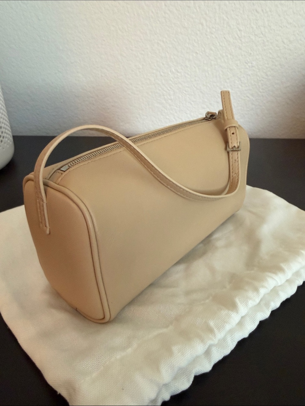 The Row 90’s Top Handle Bag in Silk Leather